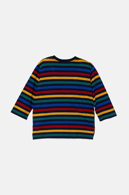 United Colors of Benetton longsleeve bawełniany dziecięcy 3GZ3G10F1.P.Seasonal granatowy AW24