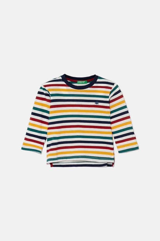 United Colors of Benetton longsleeve bawełniany dziecięcy wzorzyste multicolor 3GZ3G10F1.P.Seasonal