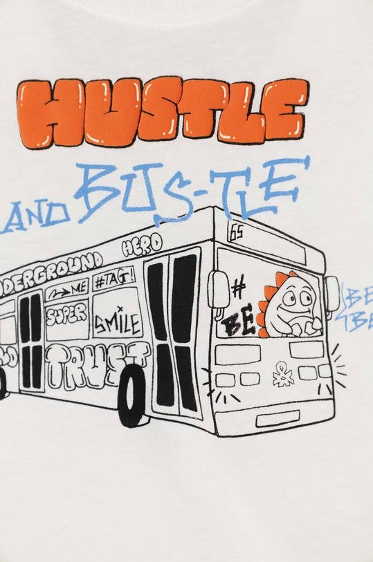 CHLAPEC Dětské bavlněné tričko s dlouhým rukávem United Colors of Benetton 3I1XG10FL.P.Seasonal bílá