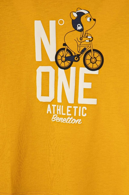 CHLAPEC Dětské bavlněné tričko s dlouhým rukávem United Colors of Benetton 3I1XG10FL.P.Seasonal žlutá