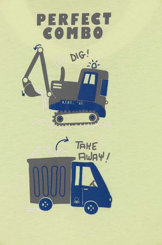 Chłopiec United Colors of Benetton longsleeve bawełniany dziecięcy 3I1XG10FL.P.Seasonal zielony