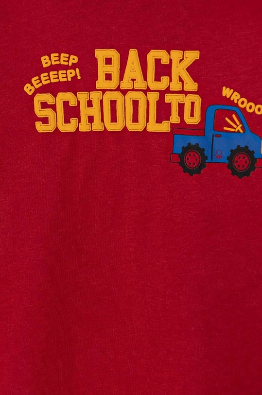 Chłopiec United Colors of Benetton longsleeve bawełniany dziecięcy 3I1XG10FL.P.Seasonal bordowy