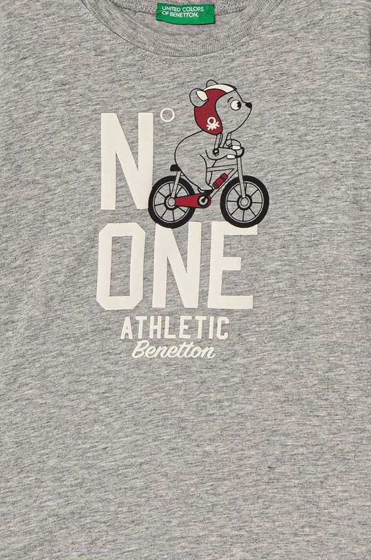 Chłopiec United Colors of Benetton longsleeve bawełniany dziecięcy 3I1XG10FL.P.Seasonal szary