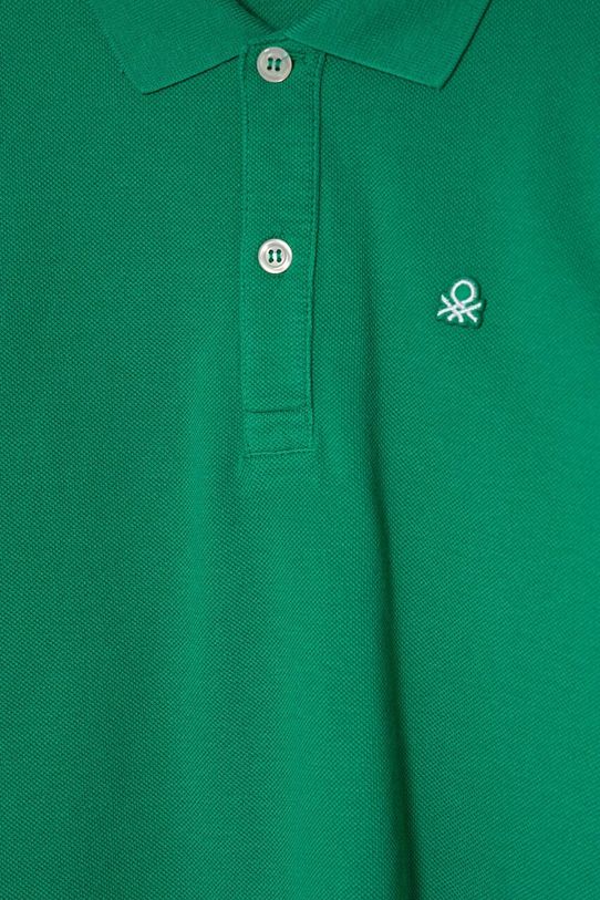 Chlapec Detská bavlnená košeľa s dlhým rukávom United Colors of Benetton 3089G3009.P.Repro.9BYH zelená