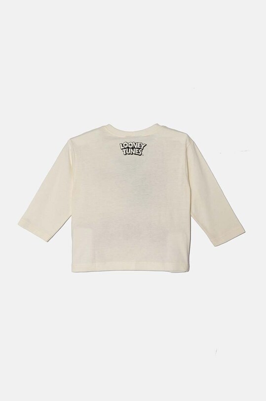United Colors of Benetton longsleeve din bumbac pentru copii x Looney Tunes 3ATNG10GY.P.Seasonal bej AW24