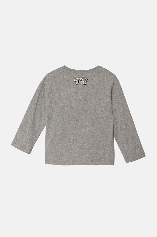 Дитячий бавовняний лонгслів United Colors of Benetton x Looney Tunes 3ATNG10GY.P.Seasonal сірий AW24