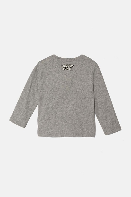 United Colors of Benetton longsleeve bawełniany dziecięcy x Looney Tunes 3ATNG10GY.P.Seasonal szary AW24