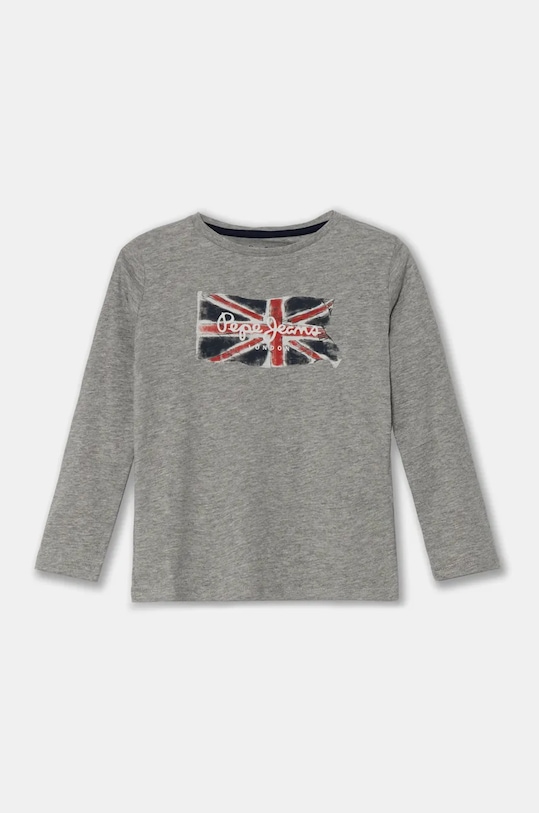 Pepe Jeans longsleeve bawełniany dziecięcy CLAG LS nadruk szary PB503916