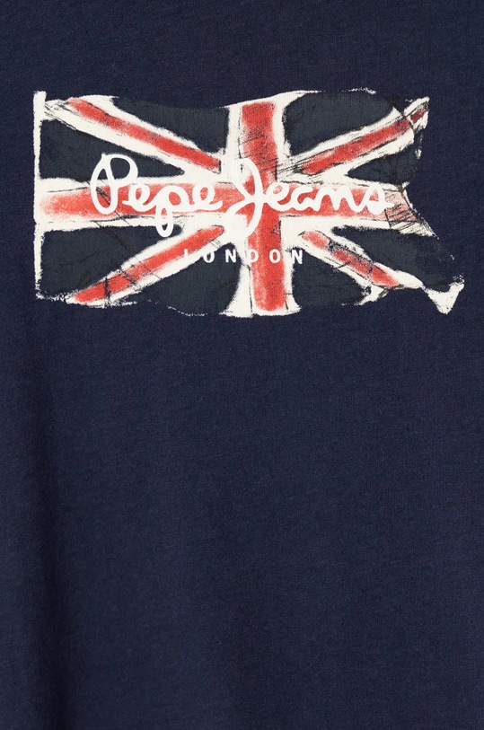 Băieți Pepe Jeans longsleeve din bumbac pentru copii CLAG LS PB503916 albastru