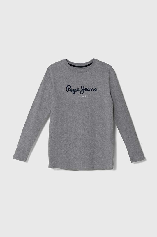 Detská bavlnená košeľa s dlhým rukávom Pepe Jeans NEW HERMAN bavlna sivá PB503919