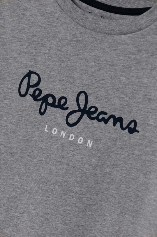 Chlapec Detská bavlnená košeľa s dlhým rukávom Pepe Jeans NEW HERMAN PB503919 sivá
