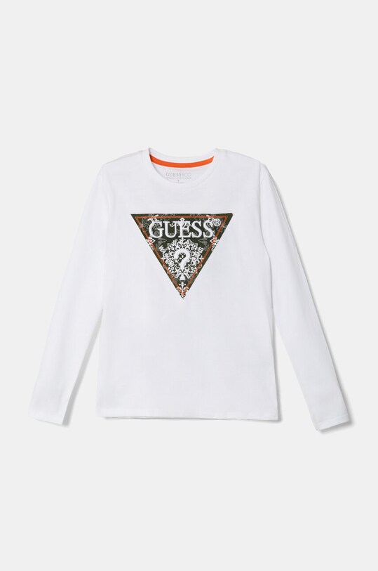 Хлопковый детский лонгслив Guess аппликация белый L4BI04.I3Z14.9BYH