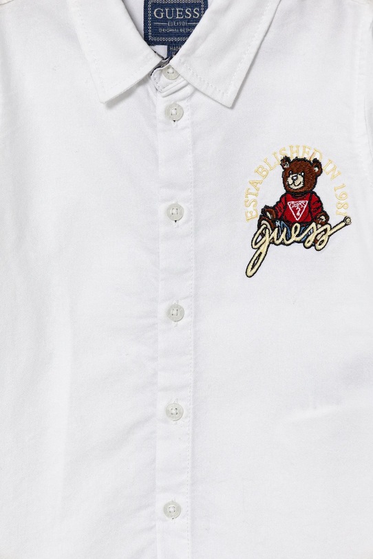BIMBO Guess camicia di cotone per bambini N4BH08.W9CL0.9BYH bianco
