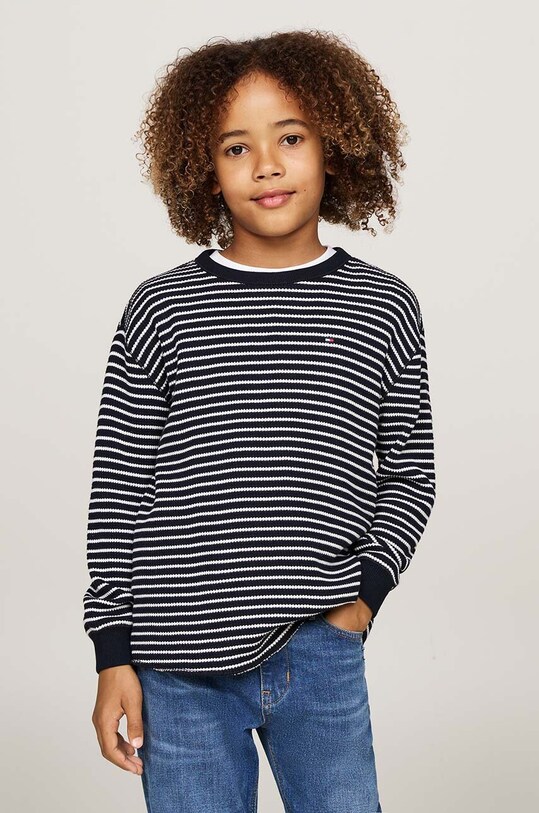 Tommy Hilfiger longsleeve dziecięcy pozostałe szary KB0KB09195.9BYH.104.122