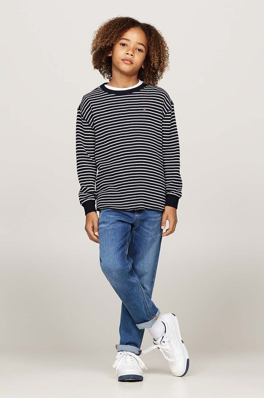 Tommy Hilfiger longsleeve dziecięcy szary KB0KB09195.9BYH.104.122