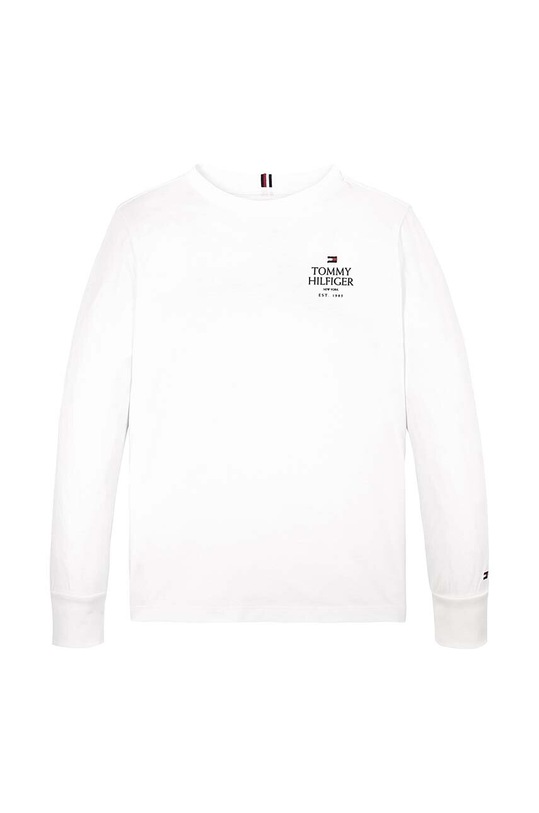 Παιδικό βαμβακερό μακρυμάνικο Tommy Hilfiger KB0KB09276.9BYH.98.122 λευκό AW24