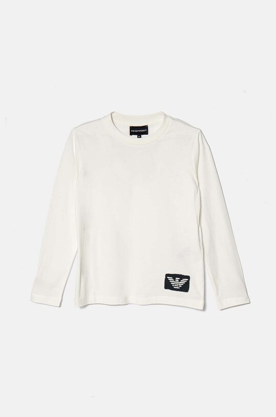 Дитячий бавовняний лонгслів Emporio Armani 6D4DJ4.4J54Z темно-синій AW24