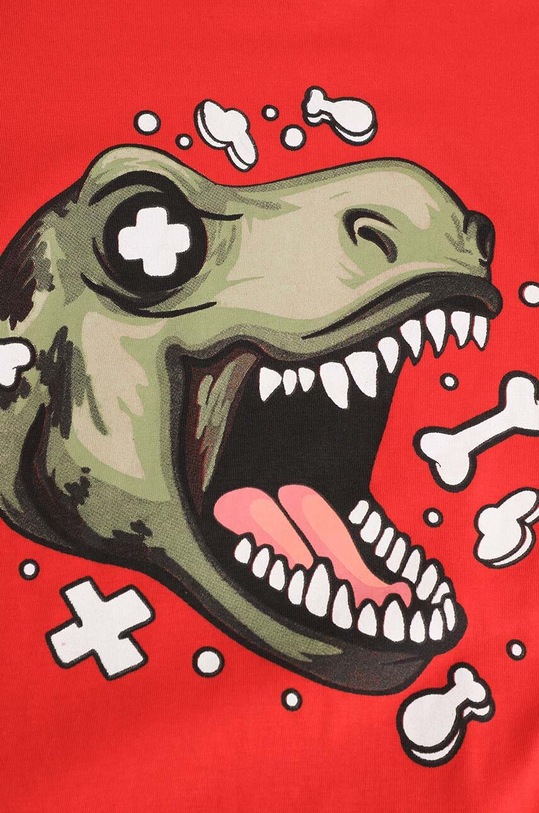 Дитячий бавовняний лонгслів Coccodrillo червоний ZC4143101VBA