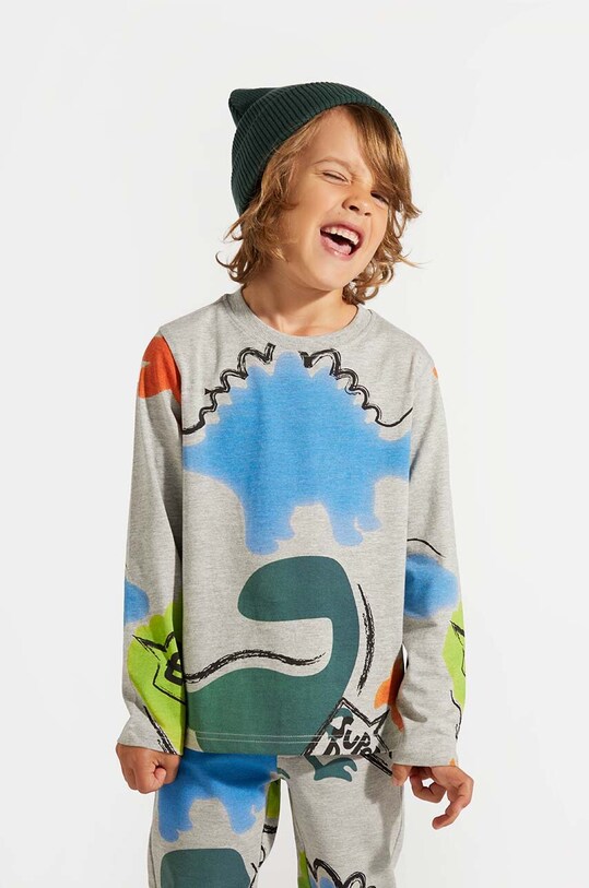 Coccodrillo longsleeve dziecięcy pozostałe szary ZC4143103DBK