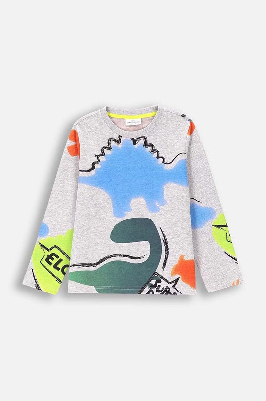 Coccodrillo longsleeve dziecięcy ZC4143103DBK szary AW24
