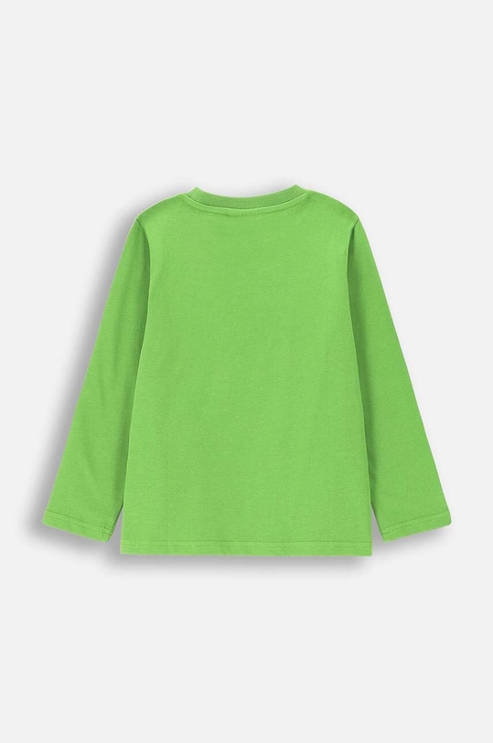 Дитячий бавовняний лонгслів Coccodrillo ZC4143101GBK зелений AW24