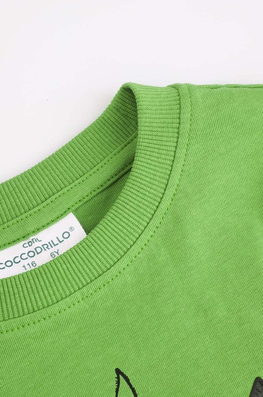 Хлопчик Дитячий бавовняний лонгслів Coccodrillo ZC4143101GBK зелений