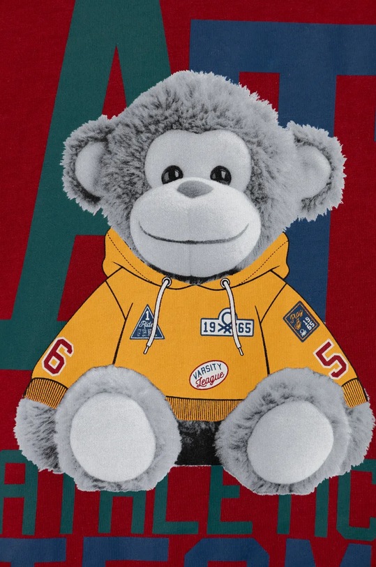 Chłopiec United Colors of Benetton longsleeve bawełniany dziecięcy 3I1XG10F3.P.Seasonal bordowy