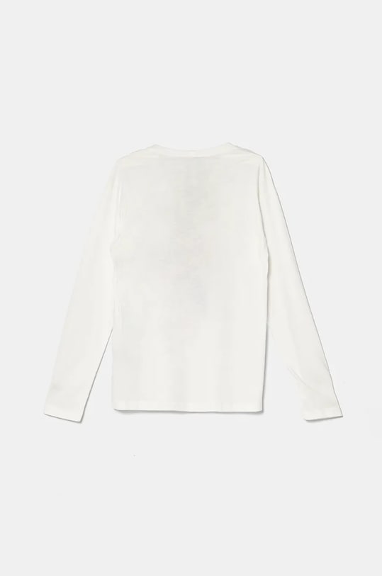 Хлопковый детский лонгслив United Colors of Benetton 3ATNC10LV.G.Seasonal белый AW24