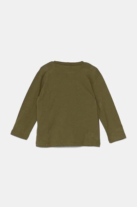 Хлопковый детский лонгслив United Colors of Benetton 3ATNG10H9.P.Seasonal зелёный AW24