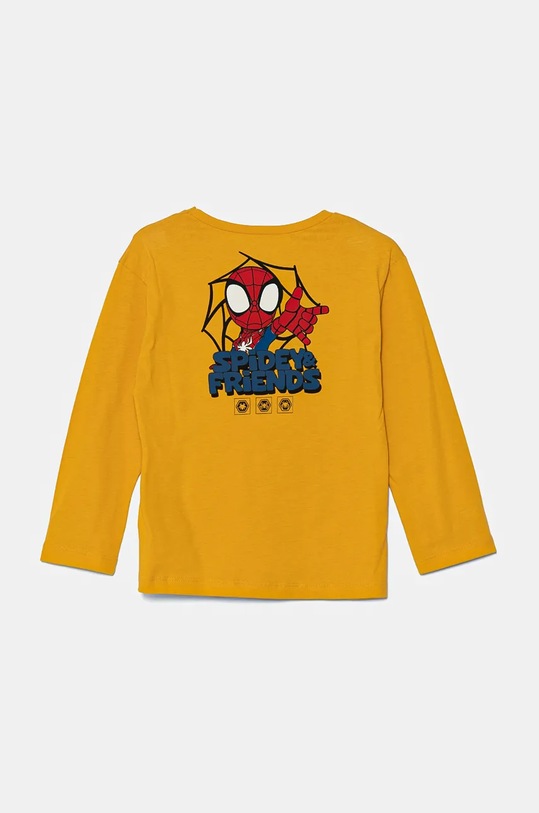 Дитячий бавовняний лонгслів United Colors of Benetton 3ATNG10GU.P.Seasonal жовтий AW24