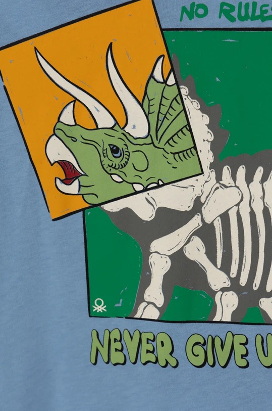 Chlapec Detská bavlnená košeľa s dlhým rukávom United Colors of Benetton 3096G10H0.P.Seasonal modrá