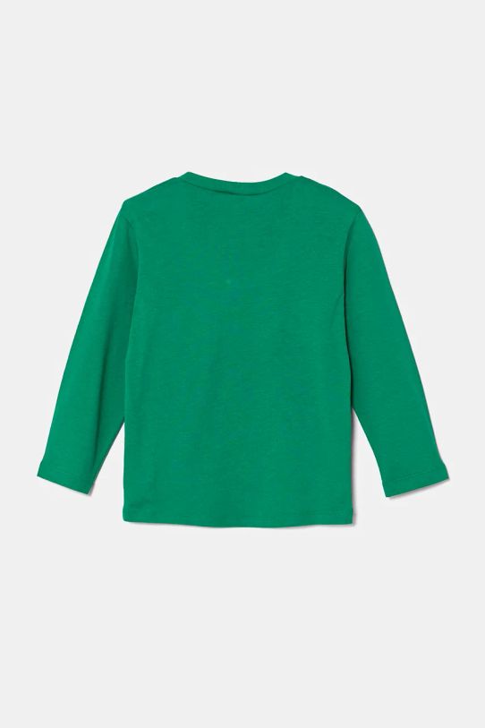 United Colors of Benetton longsleeve bawełniany dziecięcy 3096G10H0.P.Seasonal zielony AW24