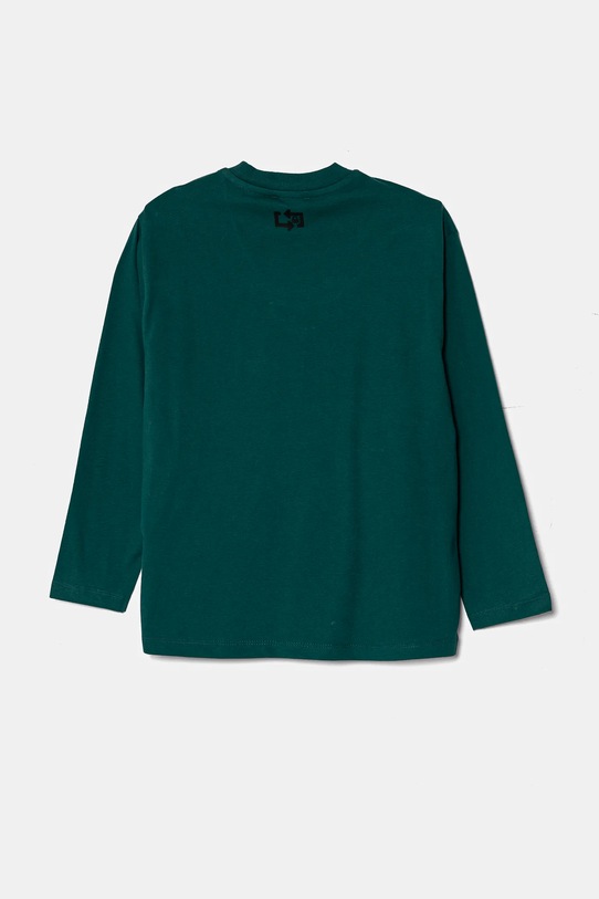 Дитячий бавовняний лонгслів United Colors of Benetton 3EG9C10M6.G.Seasonal зелений AW24