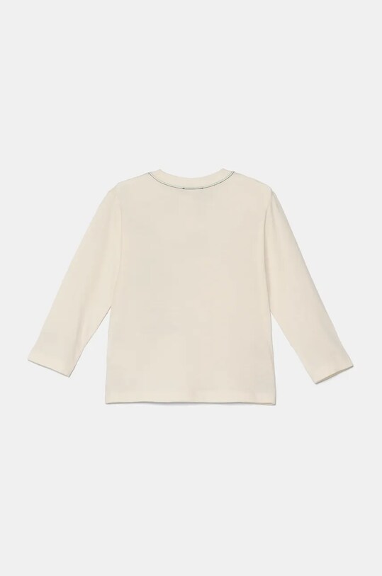 Хлопковый детский лонгслив United Colors of Benetton 3ATNG10H5.P.Seasonal бежевый AW24