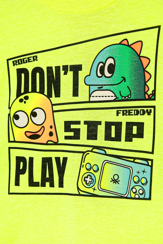 Băieți United Colors of Benetton longsleeve copii 3696G10H4.P.Seasonal verde