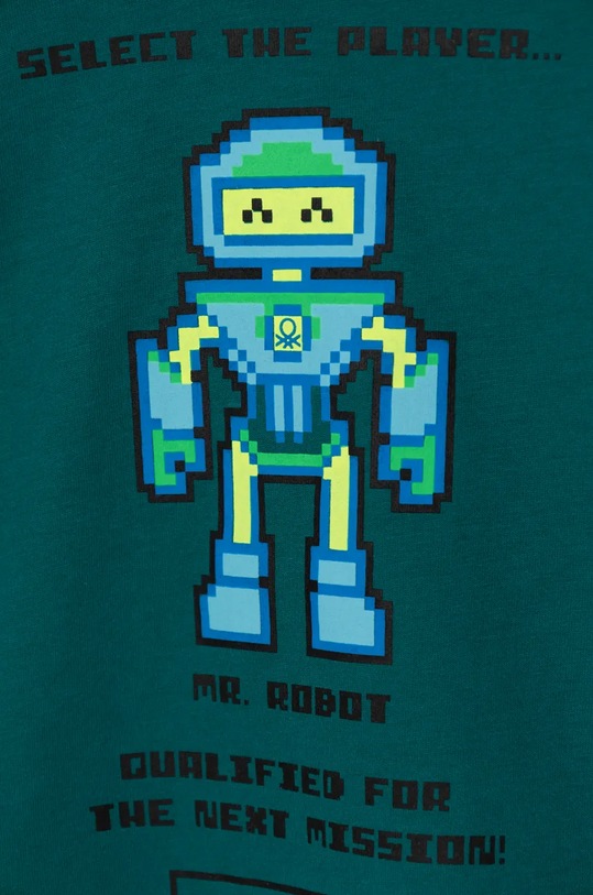 Момче Памучна блуза с дълги ръкави United Colors of Benetton 3ATNG10G7.P.Seasonal зелен