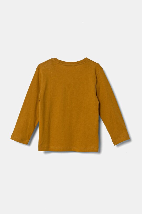 Хлопковый детский лонгслив United Colors of Benetton 3ATNG10G1.P.Seasonal жёлтый AW24