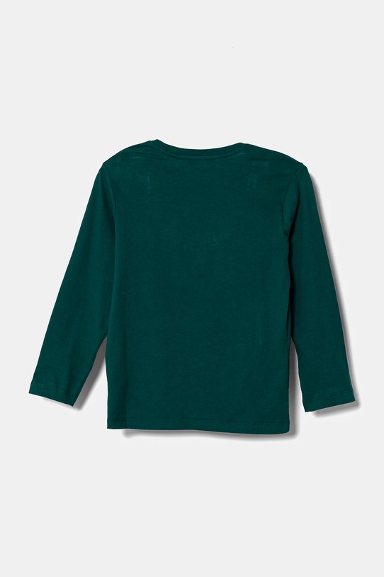 Дитячий бавовняний лонгслів United Colors of Benetton 3ATNG10G1.P.Seasonal зелений AW24