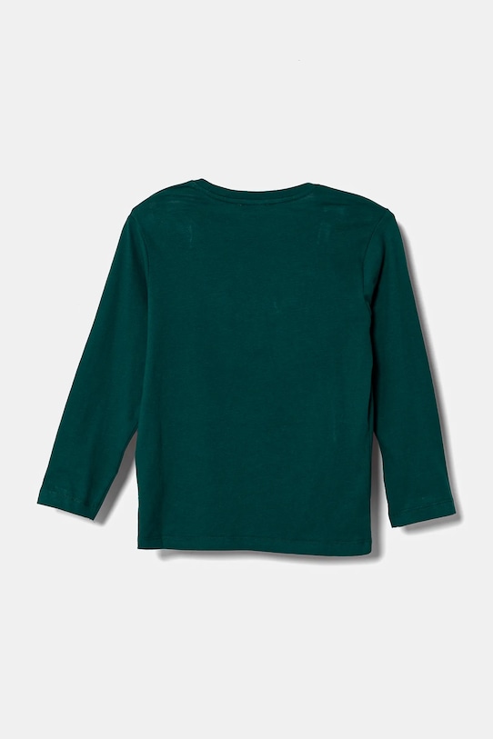 Dětské bavlněné tričko s dlouhým rukávem United Colors of Benetton 3ATNG10G1.P.Seasonal zelená AW24
