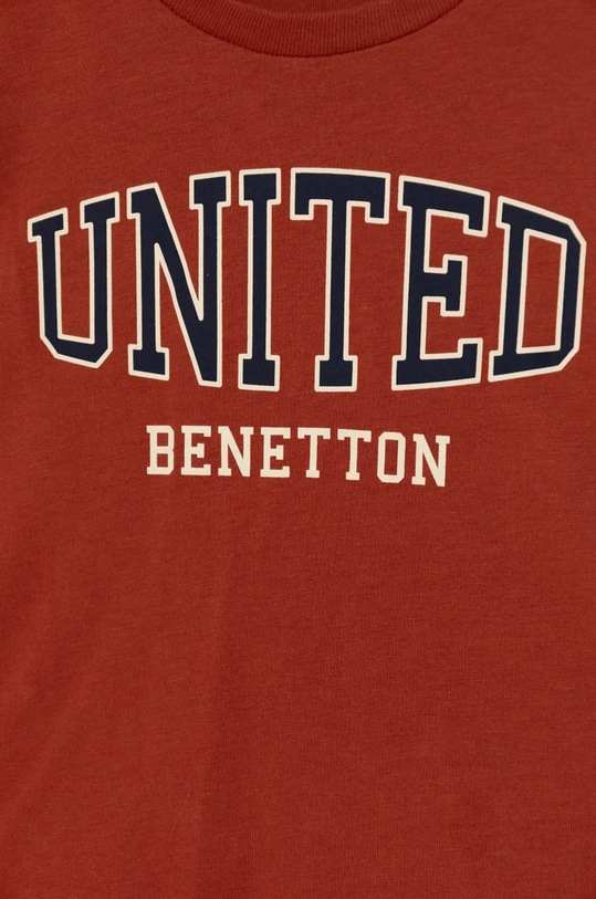 Băieți United Colors of Benetton longsleeve din bumbac pentru copii 3ATNG10G6.P.Seasonal portocaliu