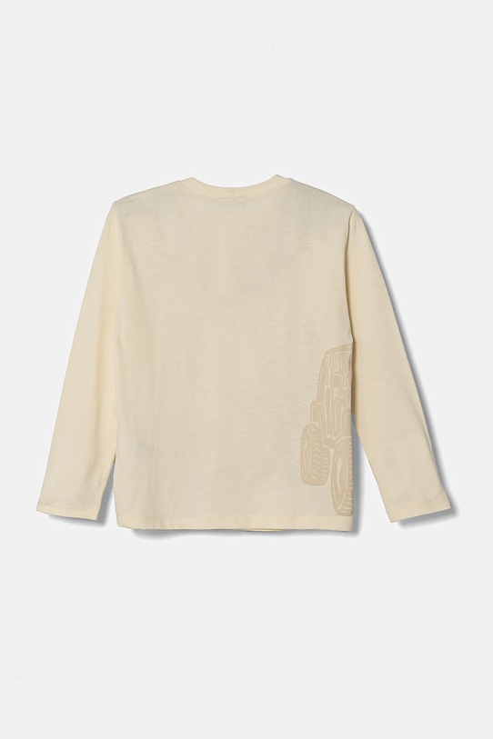 Dětské bavlněné tričko s dlouhým rukávem United Colors of Benetton 3ATNC10L5.G.Seasonal béžová AW24
