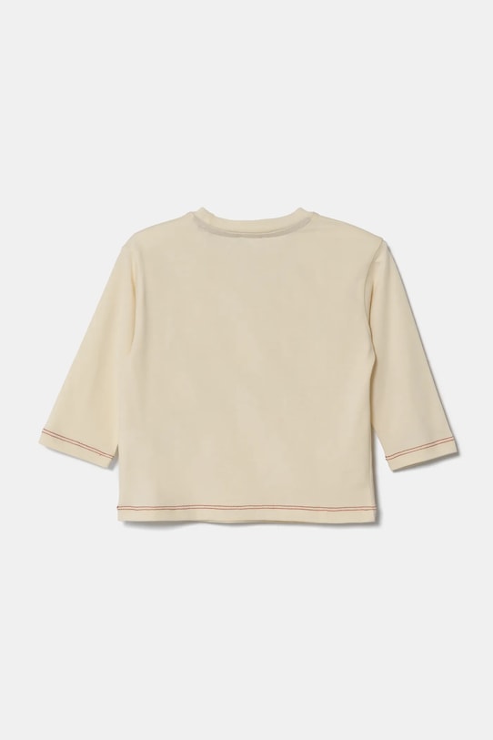United Colors of Benetton longsleeve bawełniany dziecięcy 3EG9G10GJ.P.Seasonal beżowy AW24
