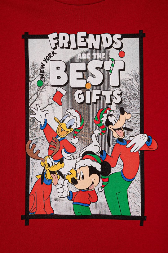 Băieți United Colors of Benetton longsleeve din bumbac pentru copii 3ATNG10GP.P.Seasonal rosu