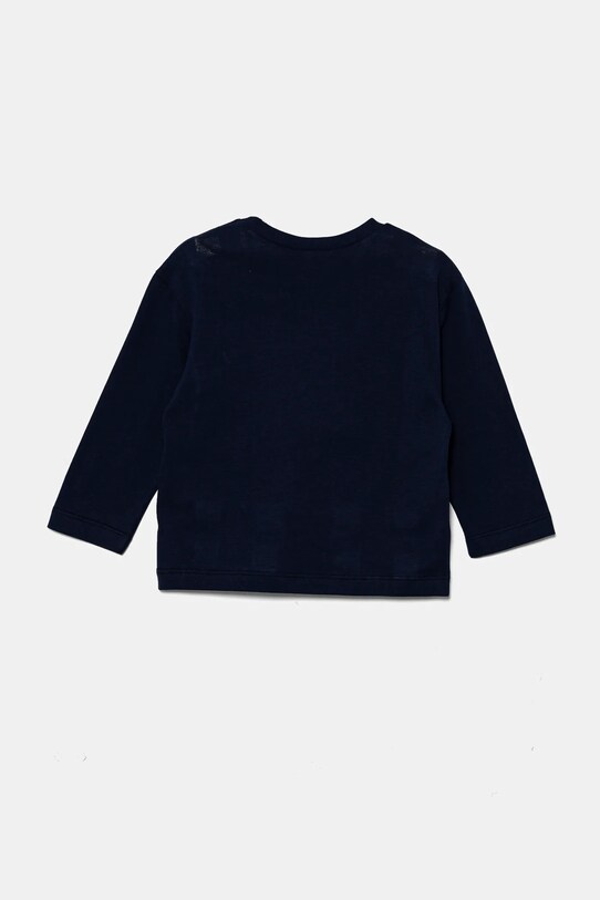 Дитячий бавовняний лонгслів United Colors of Benetton 3ATNG10GP.P.Seasonal темно-синій AW24