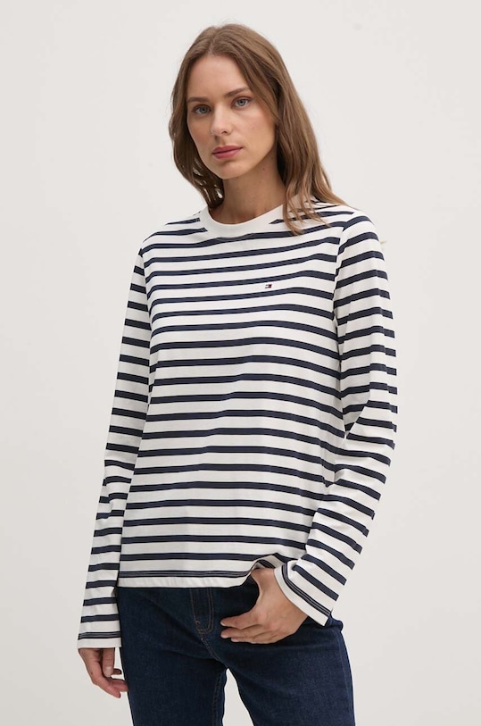 Tommy Hilfiger longsleeve bawełniany regular granatowy WW0WW42324