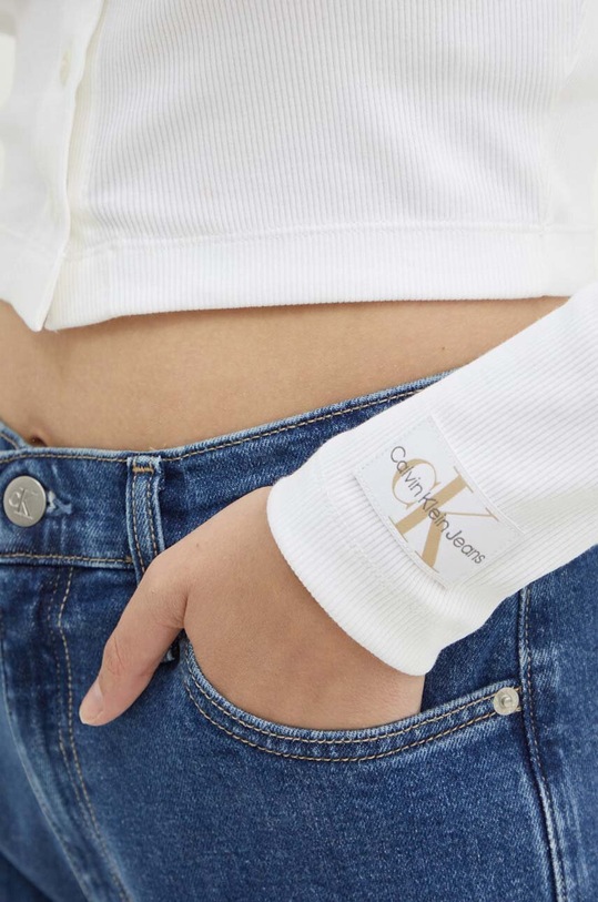 Calvin Klein Jeans kardigan J20J224057 biały