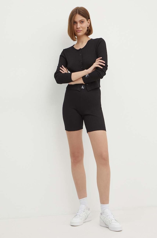 Calvin Klein Jeans kardigan J20J224057 czarny AW24