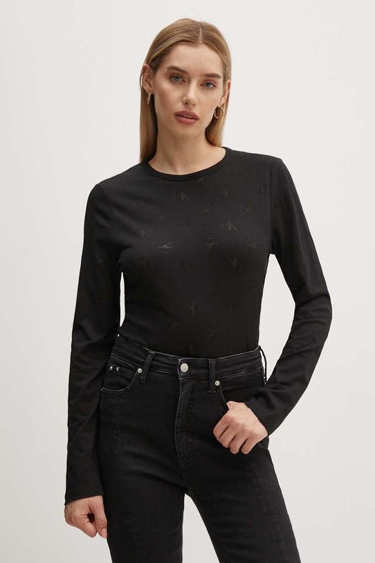 Calvin Klein Jeans longsleeve regular czarny J20J223628