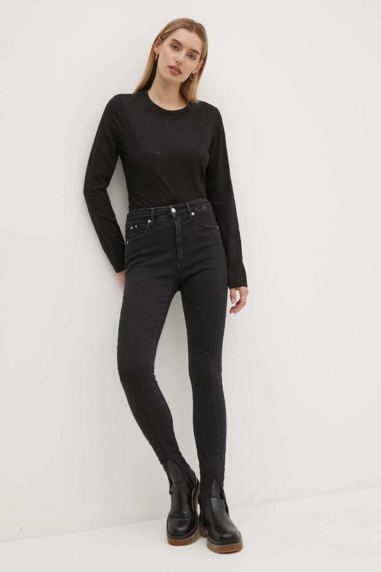 Лонгслив Calvin Klein Jeans J20J223628 чёрный AW24