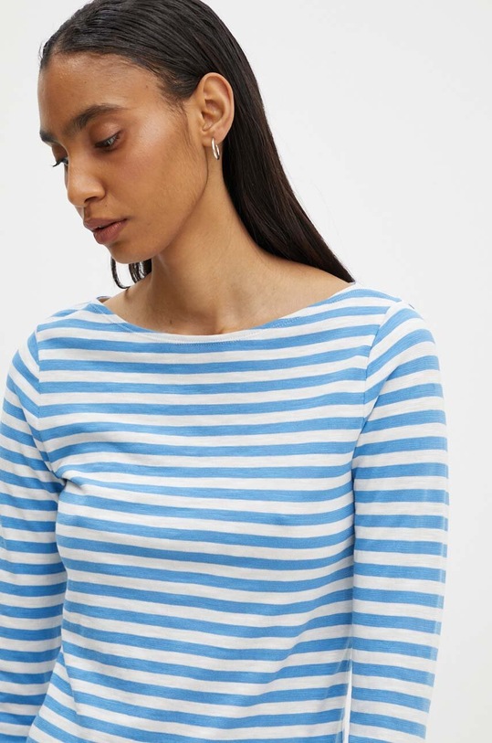 Bavlněné tričko s dlouhým rukávem Marc O'Polo modrá 406219652597